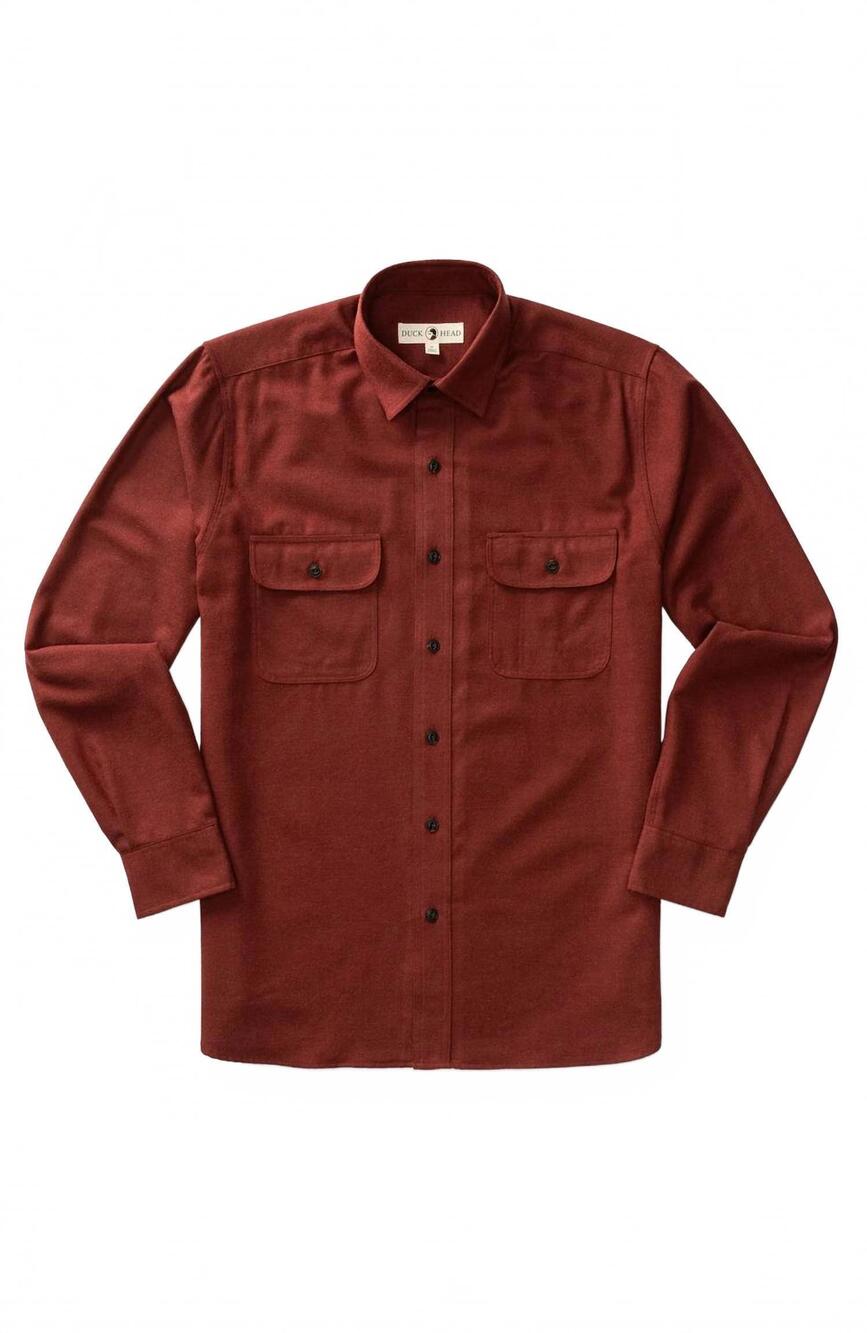NEW DUCK HEAD men's caldwell performance flannel shirt in sable